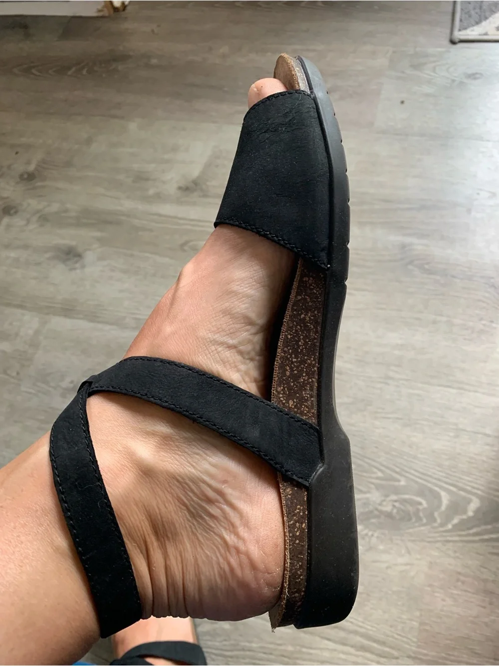 Dansko Black Crisscross Strap Slide Sandals